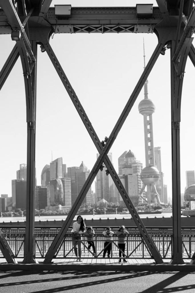 Miki with her kids in Shanghai