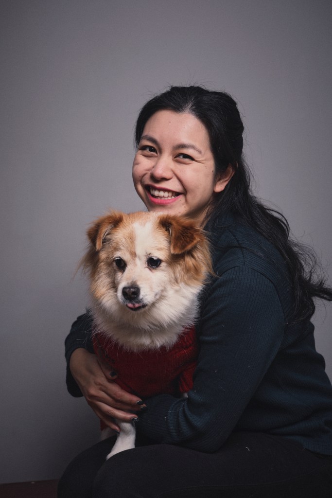 Naz with her dog